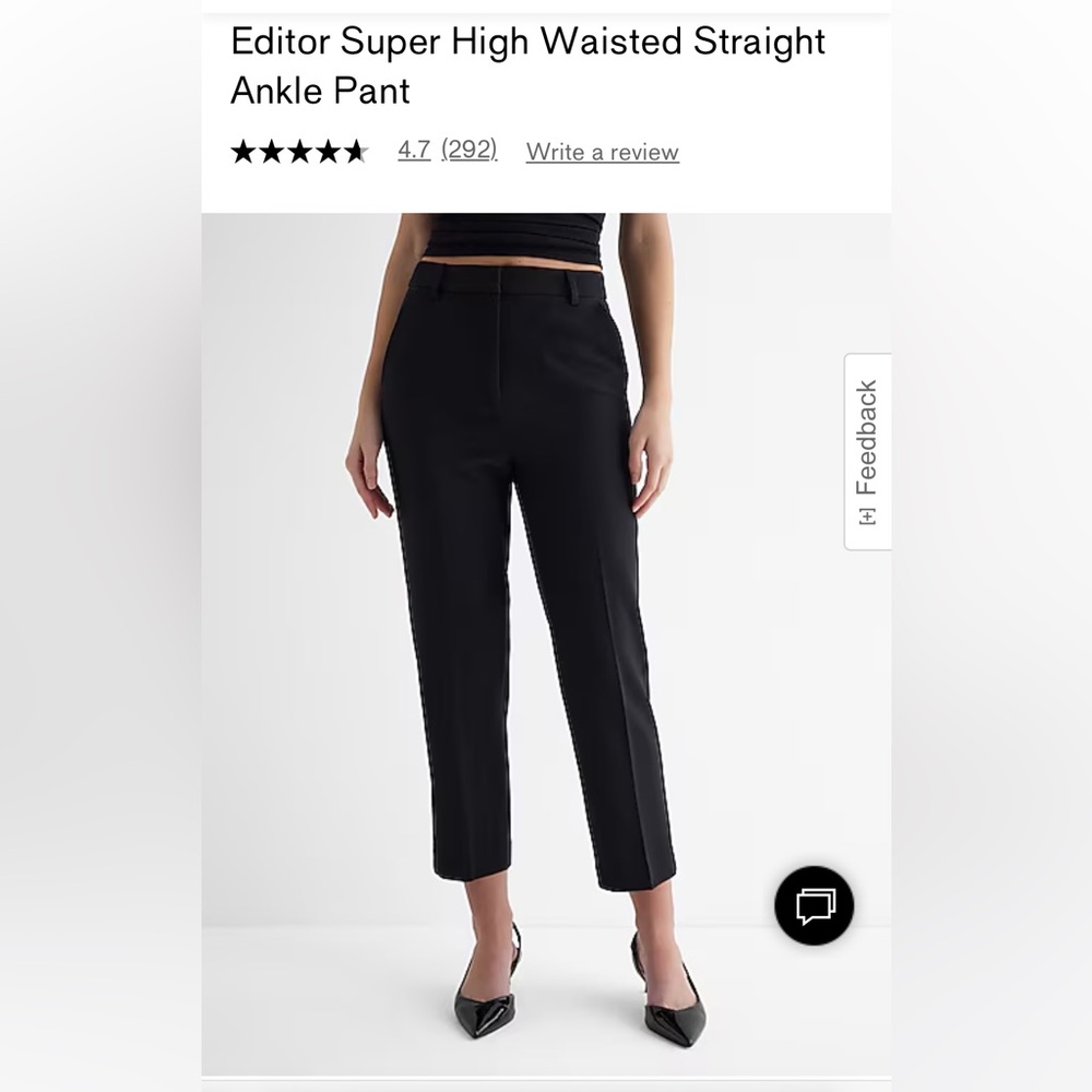 Editor Super High Waisted Straight Ankle Pant